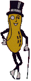 Mr Peanut doing a little dance